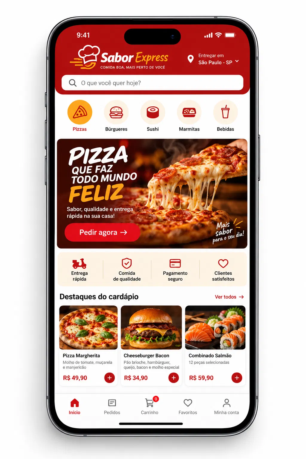Suporte para site de restaurante