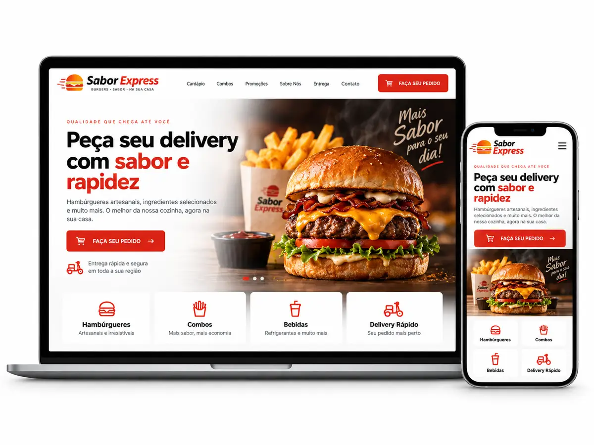 Delivery De Restaurante Criação de Site Profissional e Desenvolvimento de Site