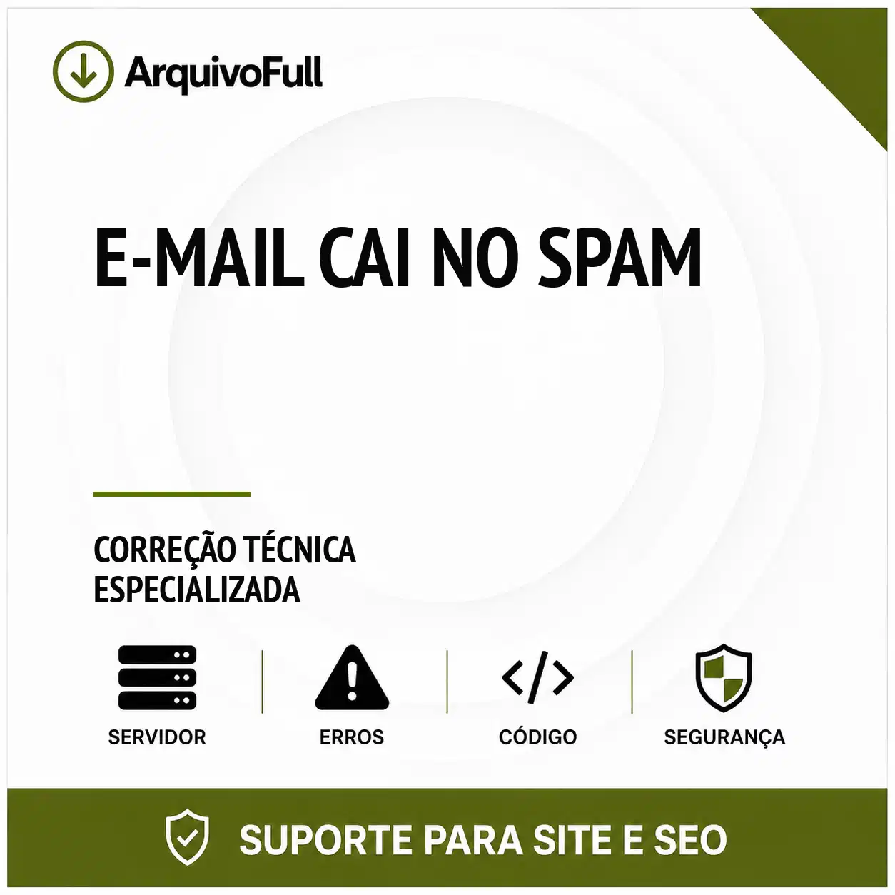 Suporte profissional para e-mail Cai no Spam