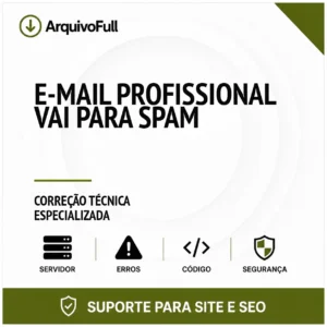 Suporte profissional para e-mail Profissional Vai para Spam