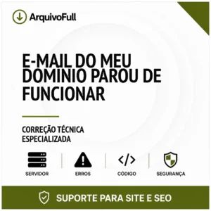 Suporte profissional para e-mail do Meu Domínio Parou de Funcionar