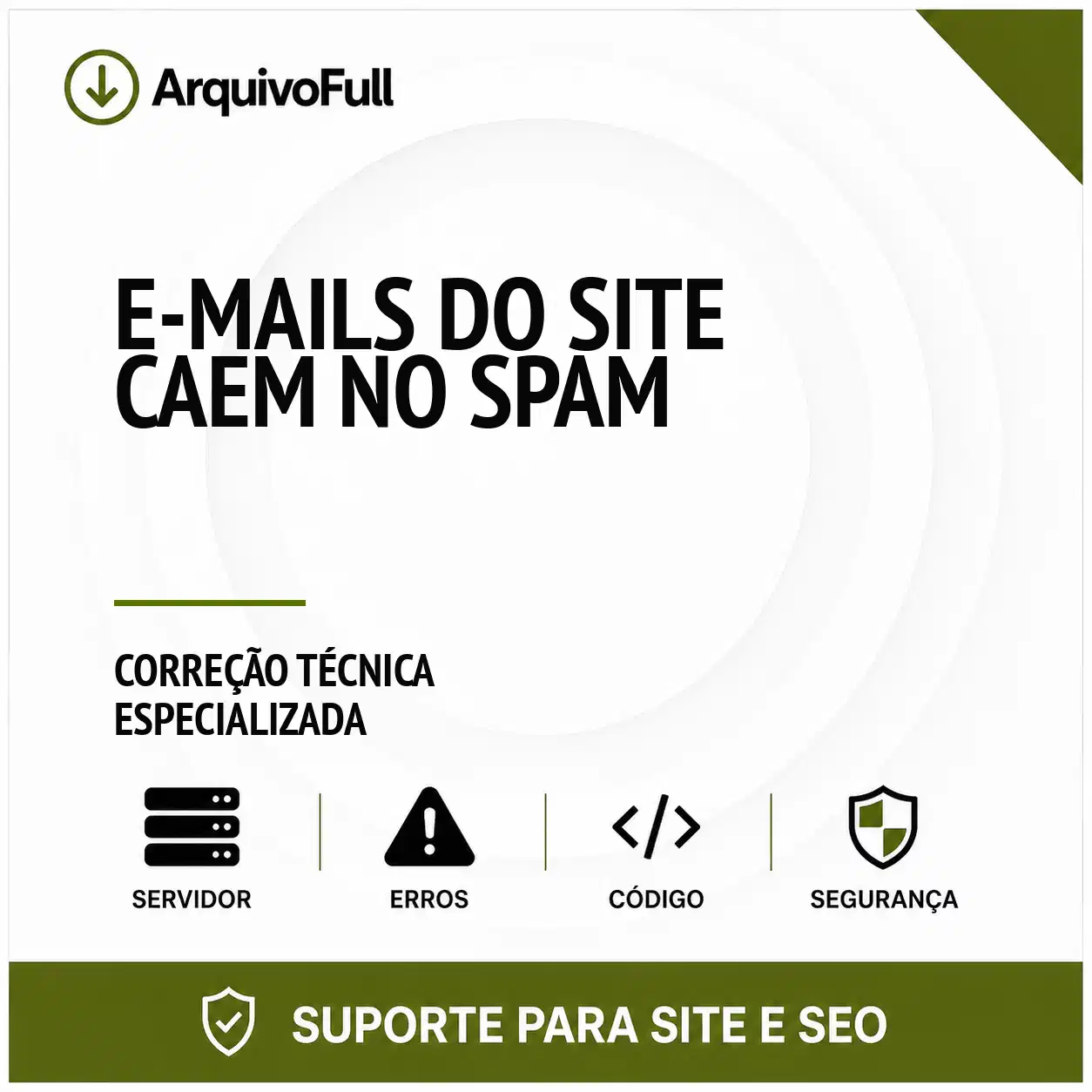 Suporte profissional para e-mails do Site Caem no Spam