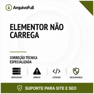 Suporte profissional para elementor Não Carrega