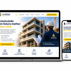 Empresa De Construção Civil Criação de Site Profissional e Desenvolvimento de Site