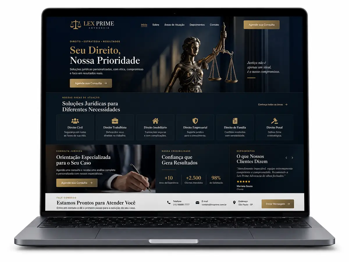 Escritório de Advocacia Criação de Site para Empresas e Desenvolvimento Web