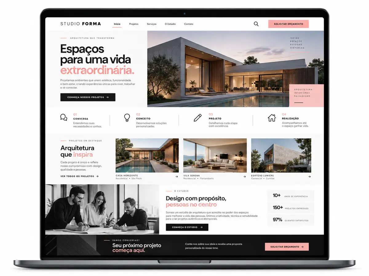 Escritório De Arquitetura Criação de Site para Empresas e Desenvolvimento Web