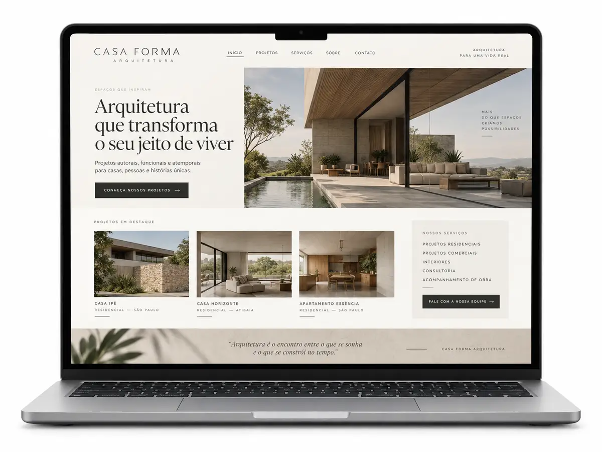 Administração de site para escritório de arquitetura