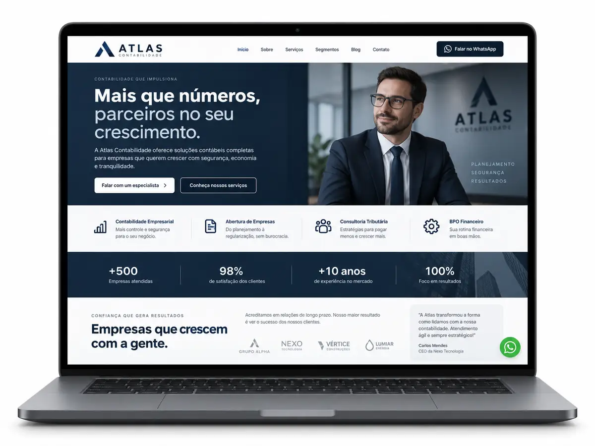 Suporte para site de escritório de contabilidade