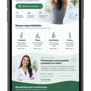 Criação de site para Fisioterapia Reabilitação Funcional