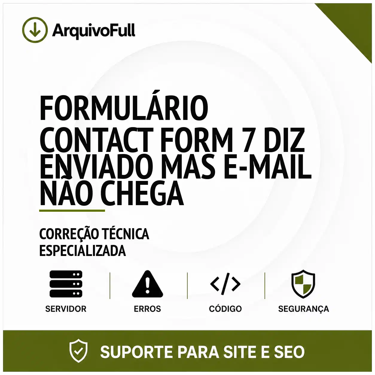 Suporte profissional para formulário Contact Form 7 Diz Enviado Mas e-mail Não Chega