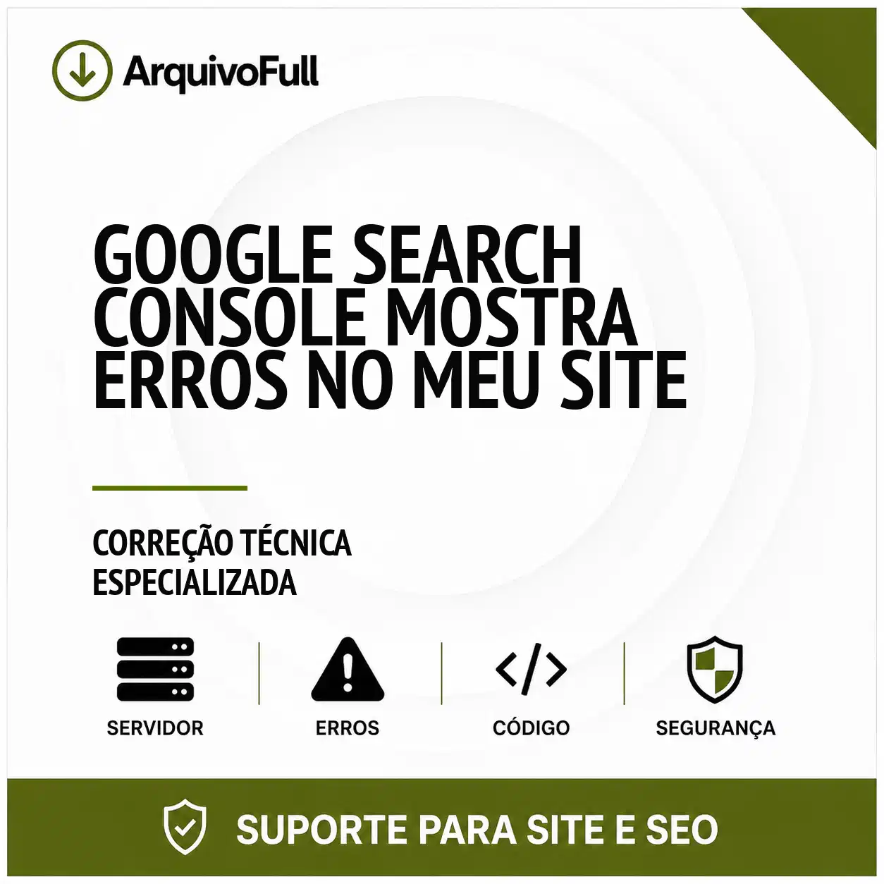 Suporte profissional para google Search Console Mostra Erros no Meu Site