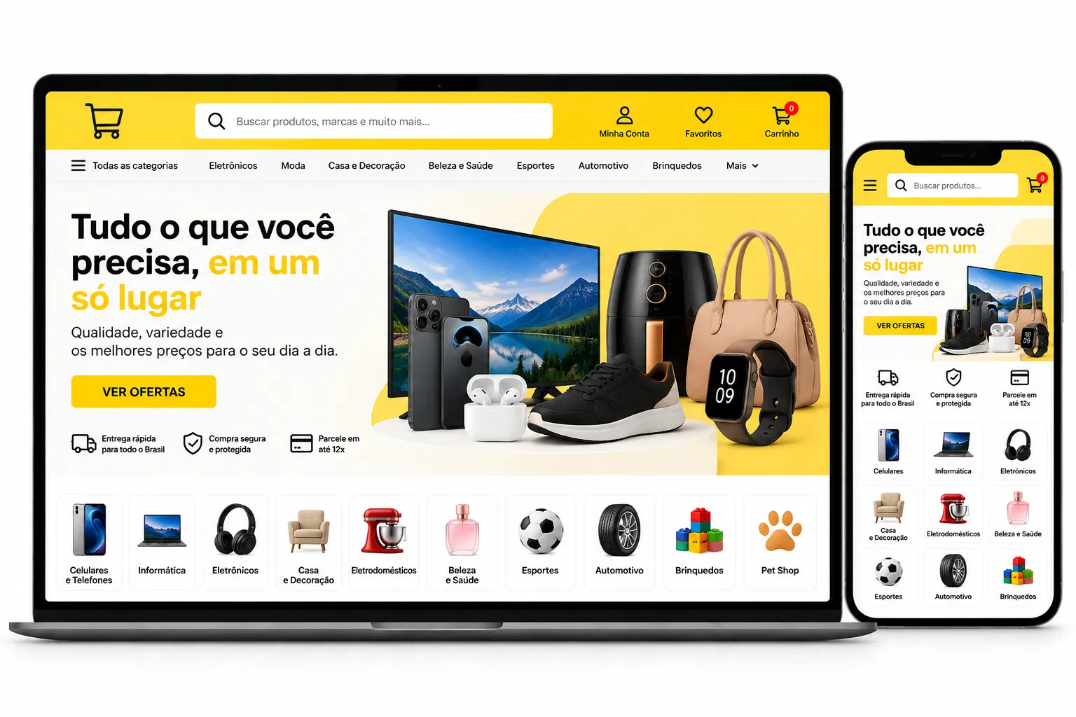 Criação de site para Loja Virtual e-commerce Profissional