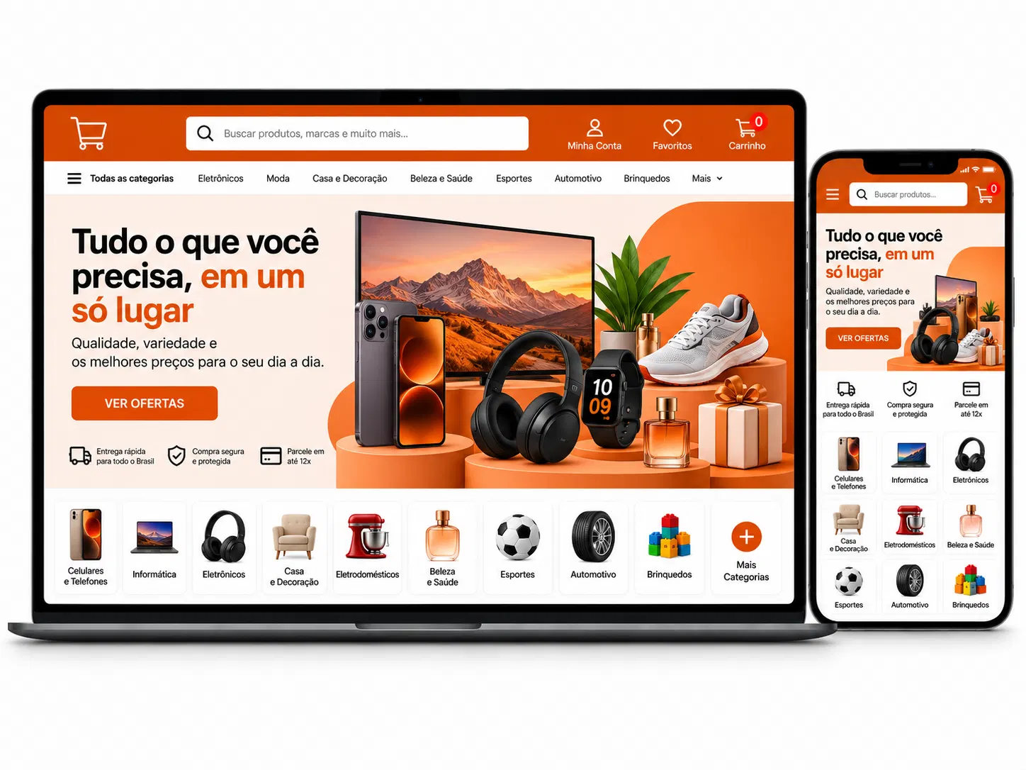 Criação de site para Loja Virtual e E-commerce