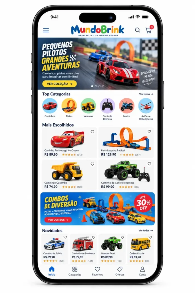 Criação de site para Loja de Brinquedos Criativos