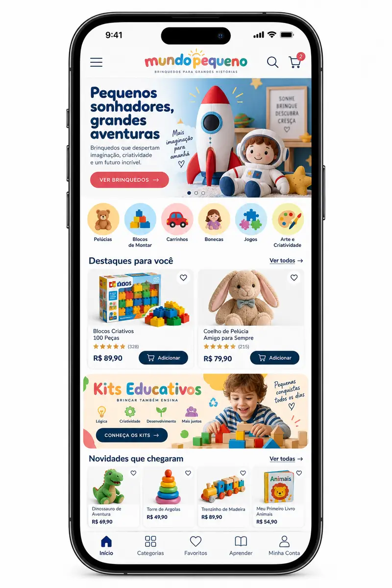 Administração de site para loja de brinquedos educativos