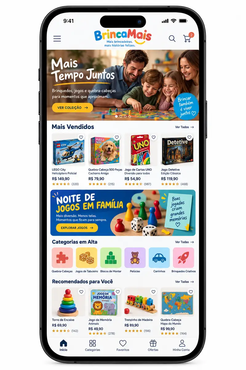 Manutenção de site para loja de brinquedos para bebês