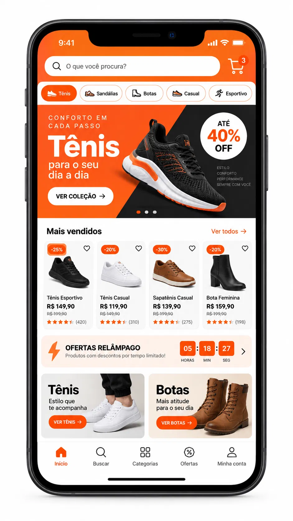 Catálogo Online com WhatsApp para Loja de Calçados: Produtos e Atendimento