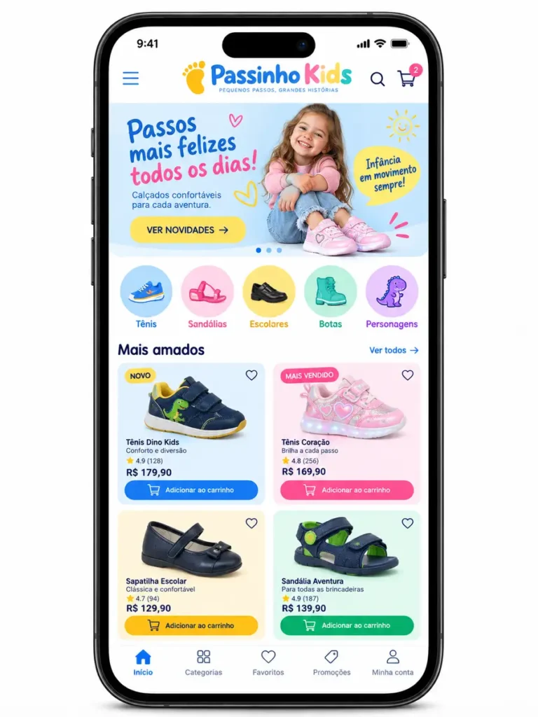Loja De Calçados Infantis Criação de Site Profissional e Desenvolvimento de Site