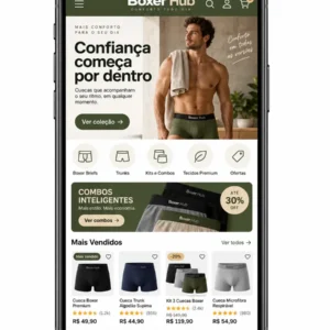Criação de site para Loja de Cuecas Masculinas Desenvolvimento