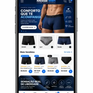 Loja De Cuecas Masculinas Criação de Site para Empresas e Desenvolvimento Web