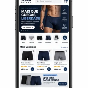 Criação de site para Loja de Cuecas Masculinas Online