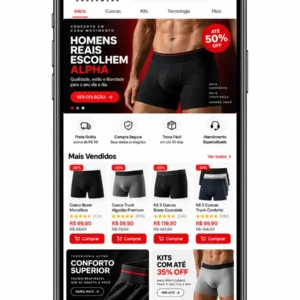 Loja de Cuecas Masculinas Desenvolvimento de Site e Criação de Site
