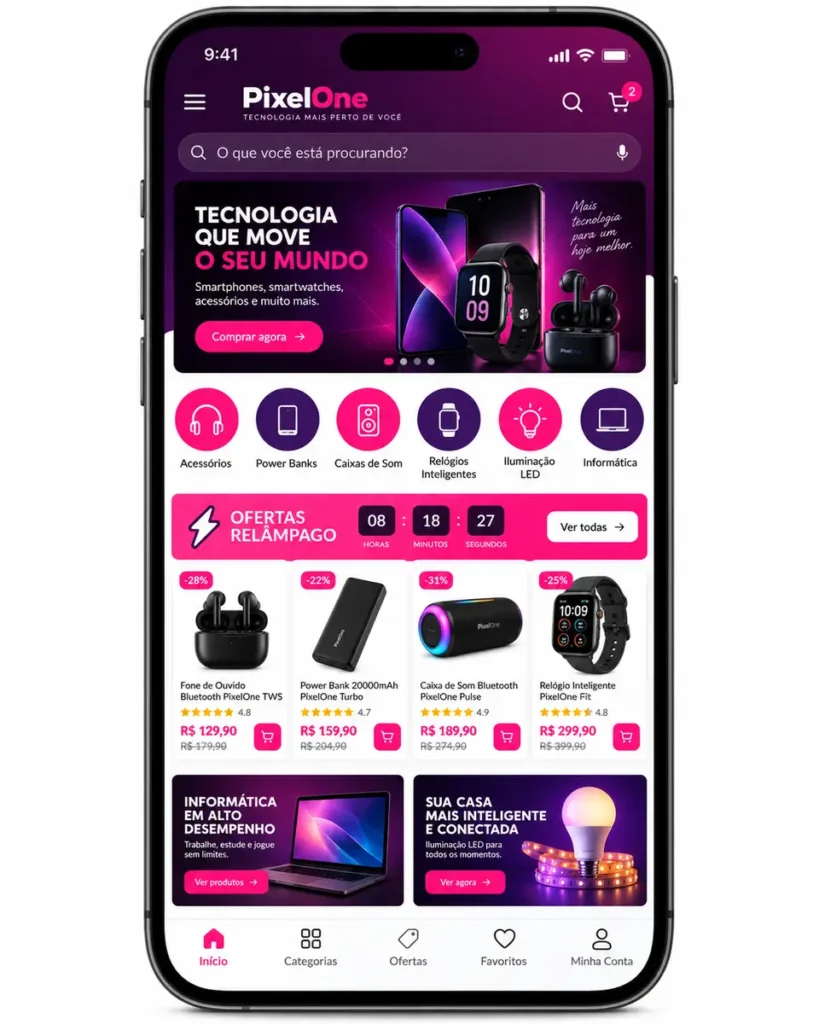 Loja de Eletrônicos Criação de Site para Empresas e Desenvolvimento Web