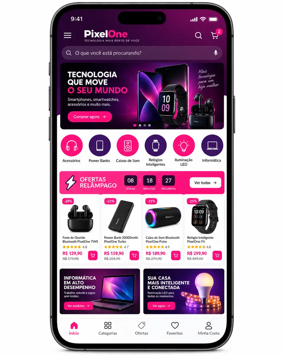 Loja de Eletrônicos Criação de Site para Empresas e Desenvolvimento Web
