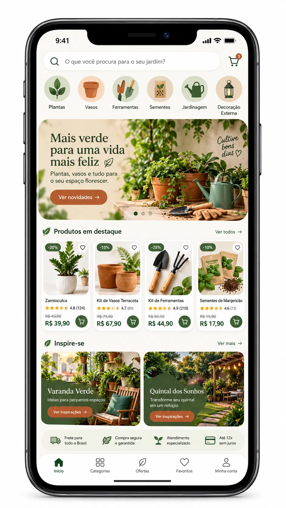 Suporte para site de jardinagem
