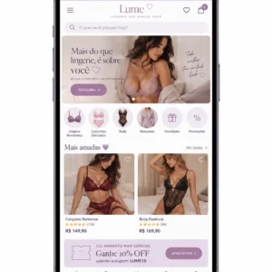 Criação de site para Loja de Lingerie Feminina Online