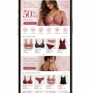 Loja de Lingerie Feminina Desenvolvimento de Site e Criação de Site