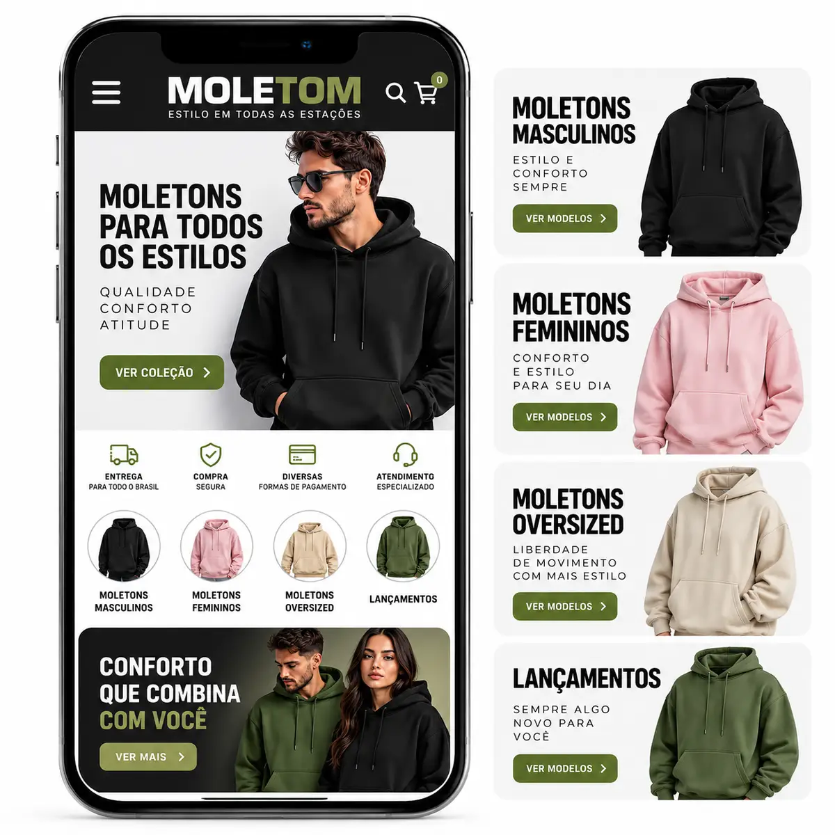 Criação de site para Loja de Moletons
