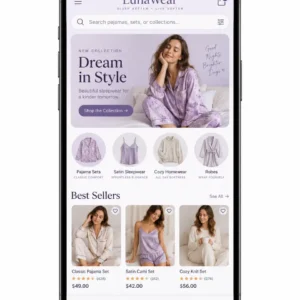 Loja de Pijamas Femininos Site Profissional Criação de Site e Desenvolvimento Web