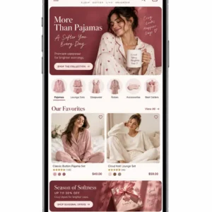 Criação de site para Loja de Pijamas Femininos Online