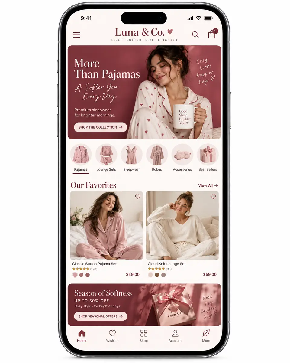 Criação de site para Loja de Pijamas Femininos Online