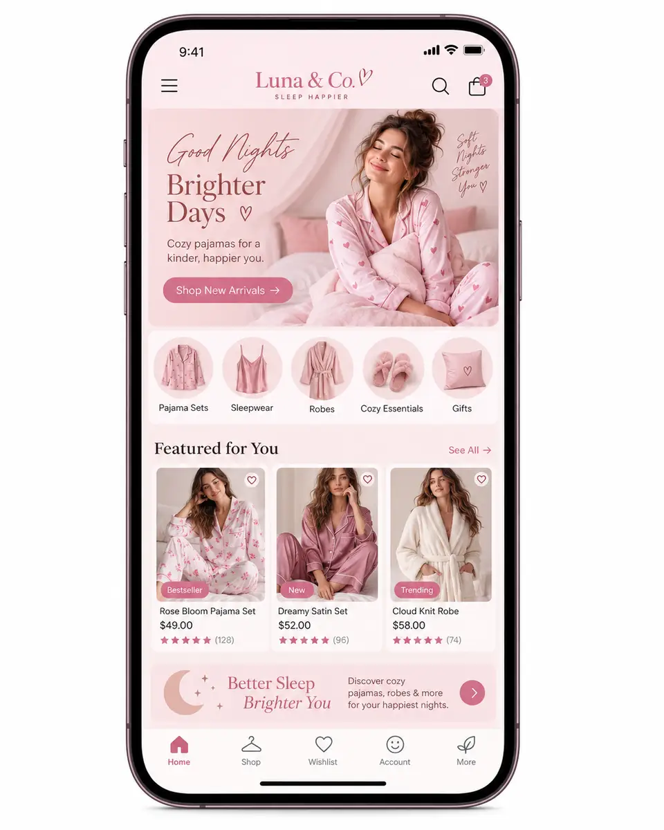 Criação de site para Loja de Pijamas Femininos Site Online