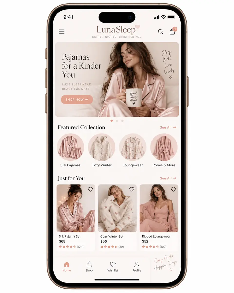 Criação de site para Loja de Pijamas Femininos