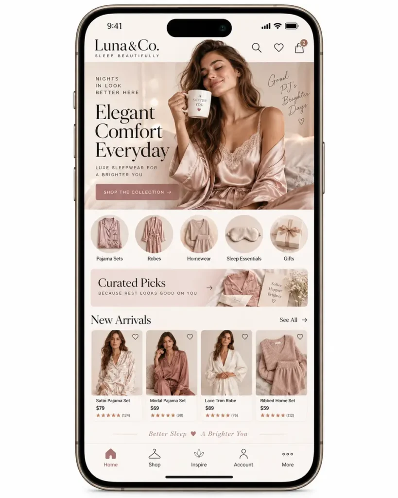 Loja de Pijamas Femininos Desenvolvimento de Site e Criação de Site