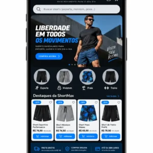 Loja de Shorts Masculinos Site Profissional Criação de Site e Desenvolvimento Web