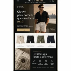 Loja De Shorts Masculinos Criação de Site para Empresas e Desenvolvimento Web