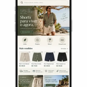 Criação de site para Loja de Shorts Masculinos Online