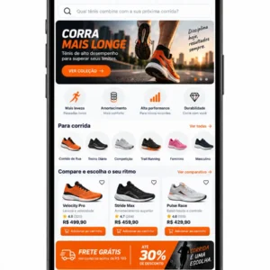 Catálogo de Produtos para Loja de Artigos Esportivos: Site Profissional Online