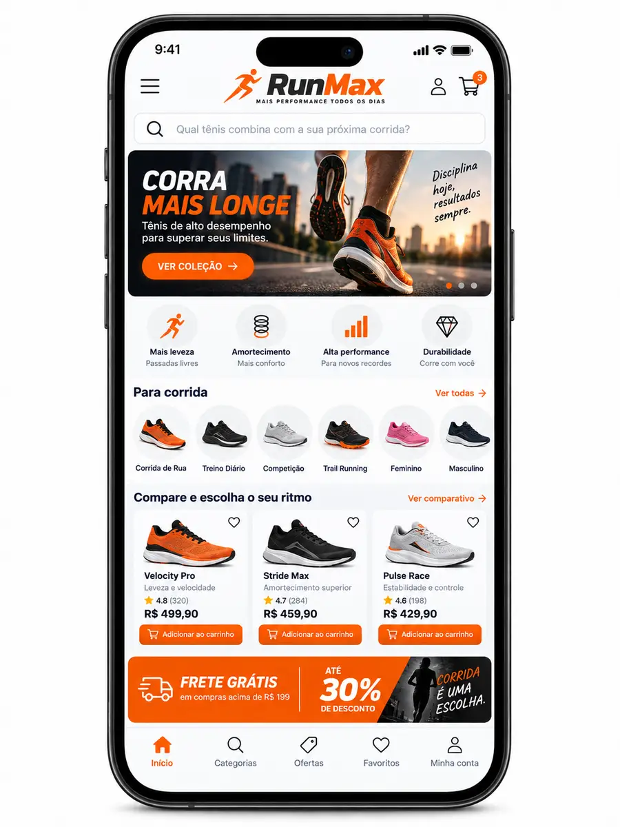 Empresa que Faz Site para Loja de Artigos Esportivos: Site de Vendas e Pedidos