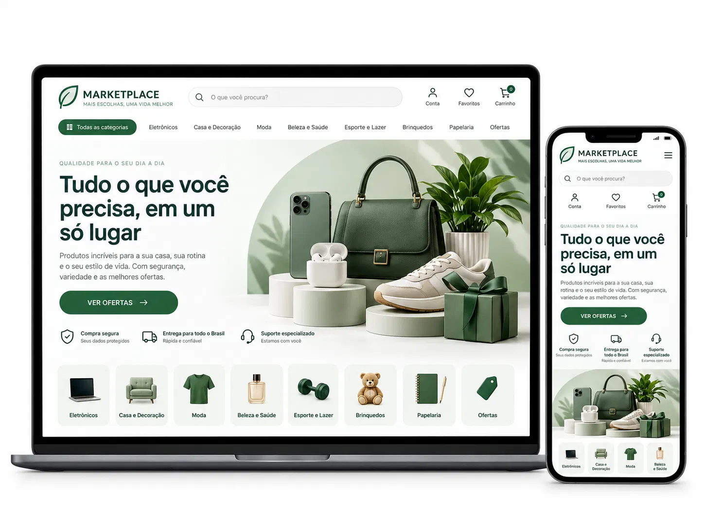 Criação de site para Marketplace Online Promoção Rápida
