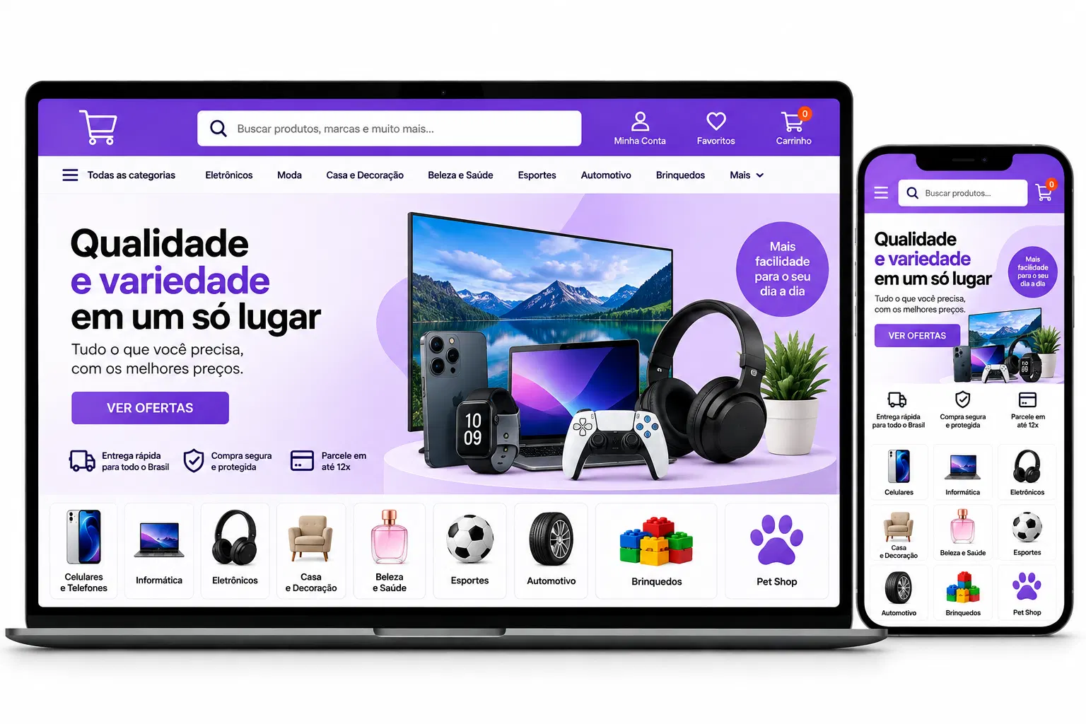 Manutenção de site para marketplace