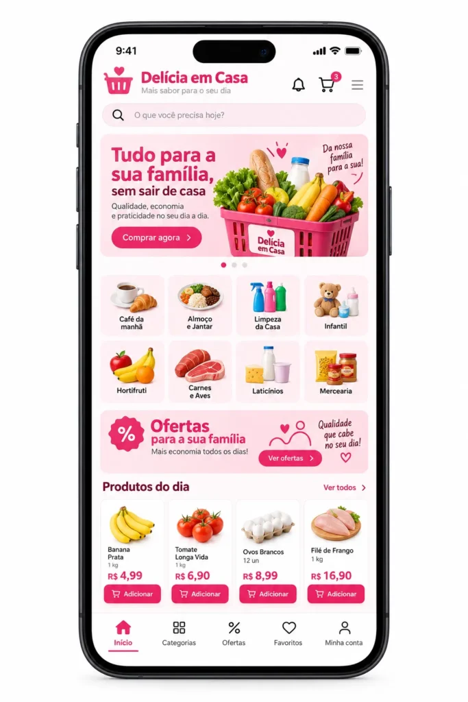 Criação de site para Mercado Familiar