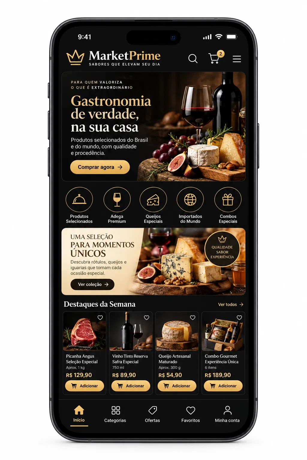 Suporte para site de mercado