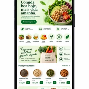 Administração de site para mercado natural e orgânico