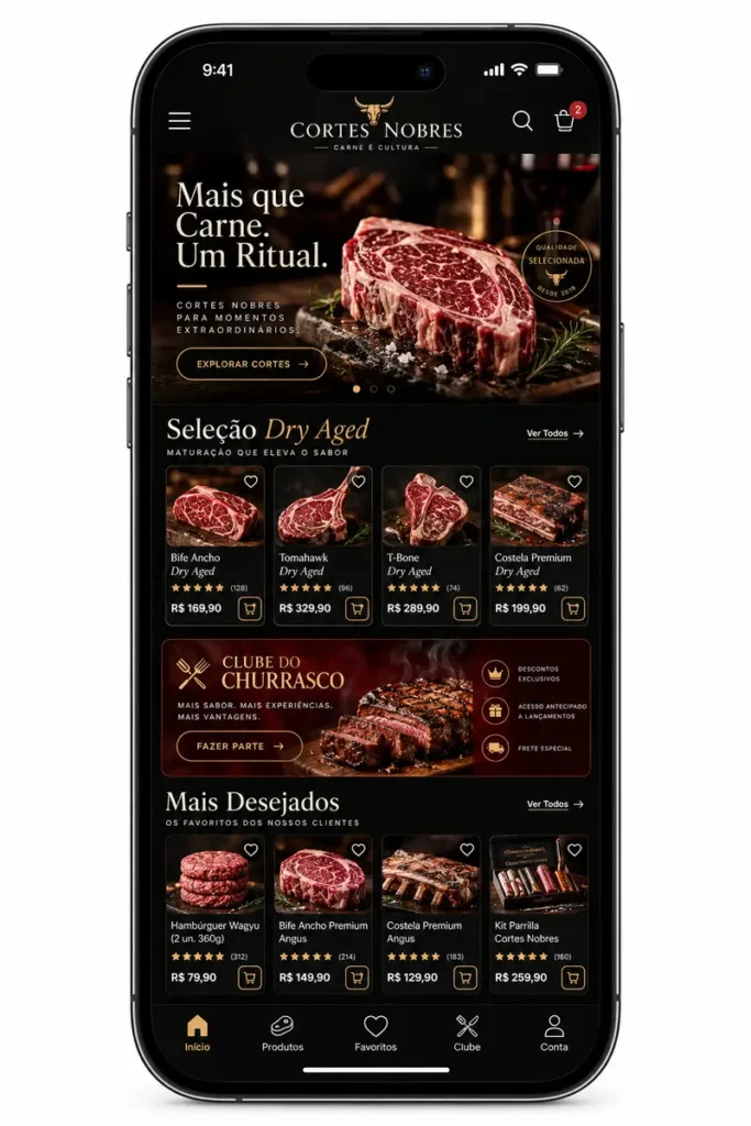 Criação de site para Mercado de Carnes Online