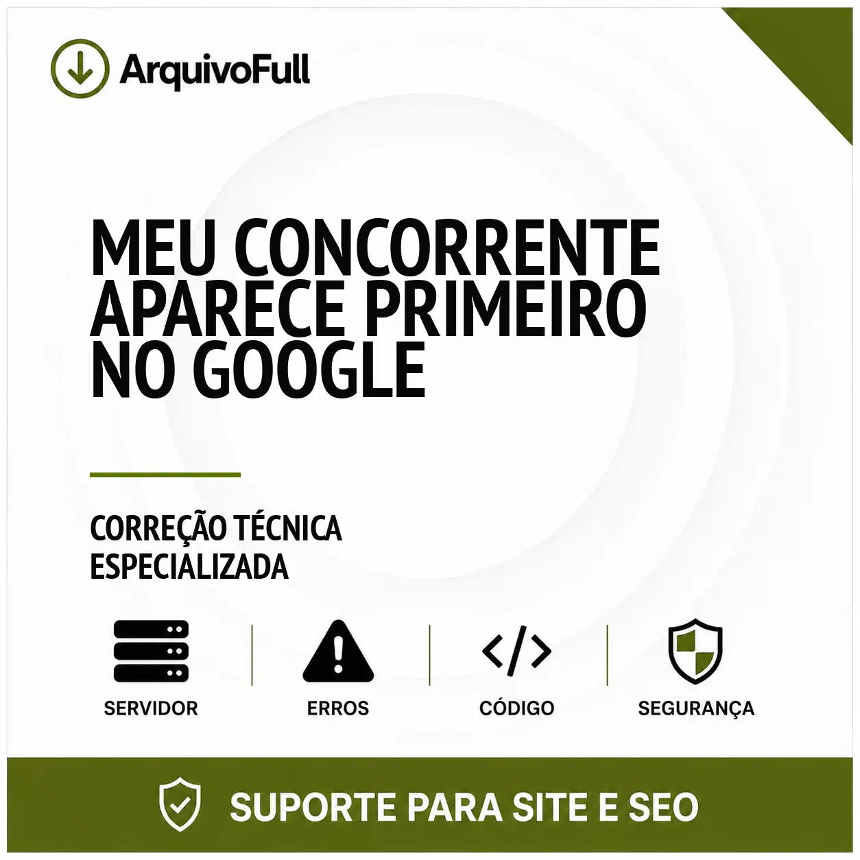 Suporte profissional para meu Concorrente Aparece Primeiro no Google